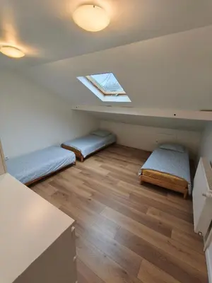 Un ou plusieurs lits dans un hébergement de l'établissement Un deux pièces et un jardin à Villejuif