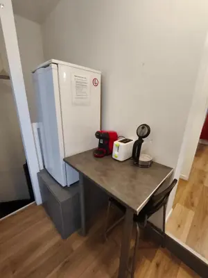 Cuisine ou kitchenette dans l'établissement Un deux pièces et un jardin à Villejuif