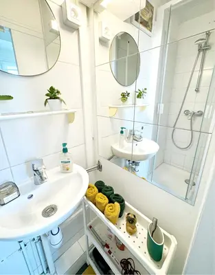 Salle de bains dans l'établissement Appartement cosy au cœur du Paris 17eme