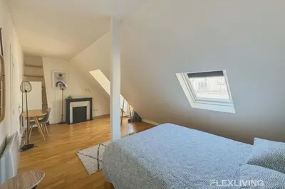 Un ou plusieurs lits dans un hébergement de l'établissement Flexliving - whole flat - Bausset