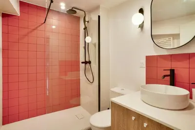 Salle de bains dans l'établissement Temps suspendu - Sublime duplex avec mezzanine pour 4