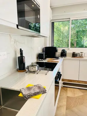 Cuisine ou kitchenette dans l'établissement Appartement luxueux Le Bon Marché Paris 6