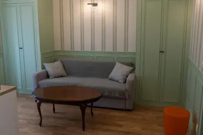 Coin salon dans l'établissement Charmant appartement Paris 15