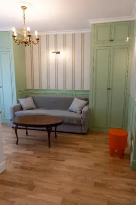 Coin salon dans l'établissement Charmant appartement Paris 15