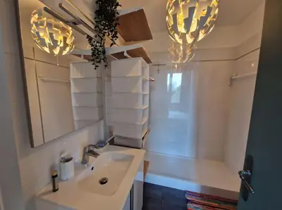 Salle de bains dans l'établissement Luxe parisien, charme 16e - À 2 pas du Trocadéro