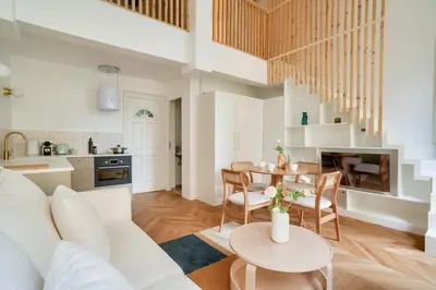 Cuisine ou kitchenette dans l'établissement Belle epoque - Magnifique duplex avec mezzanine pour 4