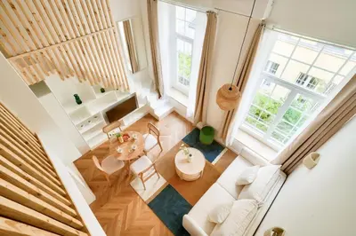 Coin salon dans l'établissement Belle epoque - Magnifique duplex avec mezzanine pour 4