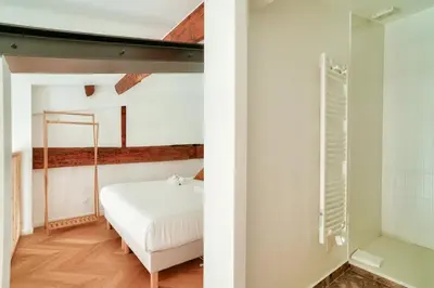 Un ou plusieurs lits dans un hébergement de l'établissement Belle epoque - Magnifique duplex avec mezzanine pour 4