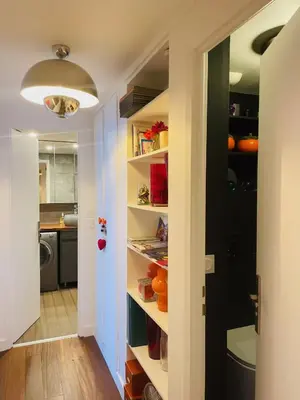 Cuisine ou kitchenette dans l'établissement Panoramique vue NEW design proche Tour Eiffel