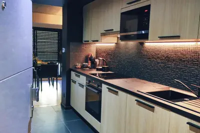 Cuisine ou kitchenette dans l'établissement Bargue