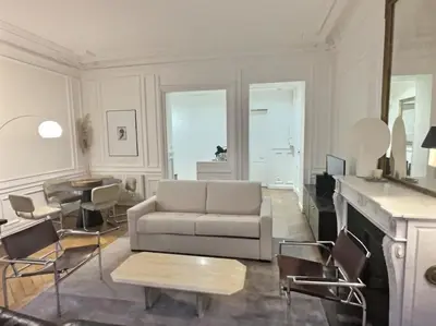 Coin salon dans l'établissement Superbe T2 Cosy à 5 min du Louvres