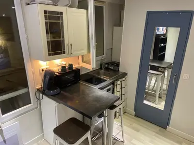 Cuisine ou kitchenette dans l'établissement Appartement quartier Sainte Marthe