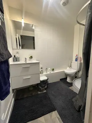 Salle de bains dans l'établissement Charmant studio à Paris La Défense