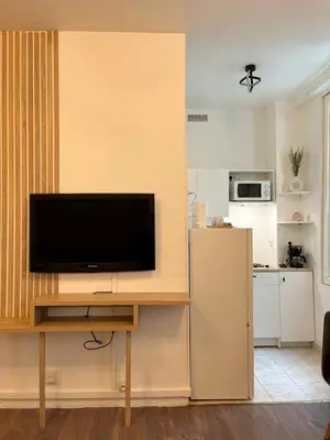 Cuisine ou kitchenette dans l'établissement Cozy Studio