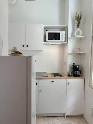 Cuisine ou kitchenette dans l'établissement Cozy Studio