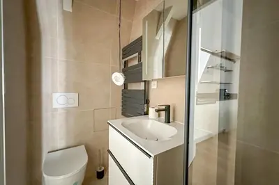 Salle de bains dans l'établissement Flexliving - appartement - Beauregard