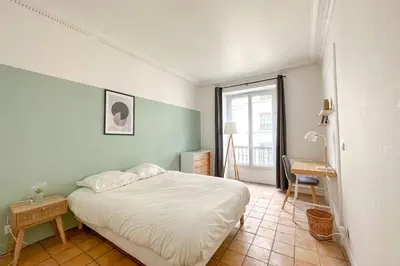 Un ou plusieurs lits dans un hébergement de l'établissement Flexliving - whole flat - Echiquier