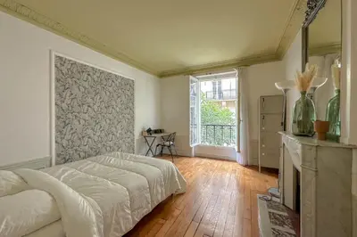 Un ou plusieurs lits dans un hébergement de l'établissement Flexliving - room - Bachaumont