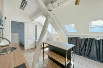 Cuisine ou kitchenette dans l'établissement Flexliving - Studio - Charlot