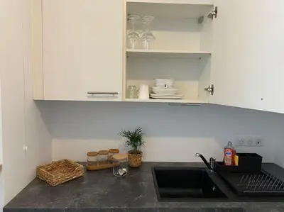 Cuisine ou kitchenette dans l'établissement Celine 21 Appartement cosy aux portes de Paris
