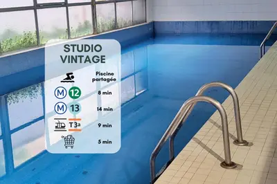 Plan de l'établissement Esprit Vintage avec Piscine, proche du métro