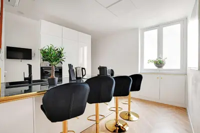 Cuisine ou kitchenette dans l'établissement Dazzling flat - 3BD8P - Arc de Triomphe