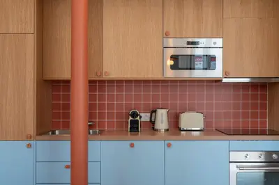 Cuisine ou kitchenette dans l'établissement New Flat Terracotta Style - Greater Paris district
