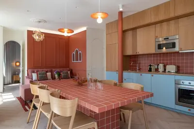 Cuisine ou kitchenette dans l'établissement New Flat Terracotta Style - Greater Paris district