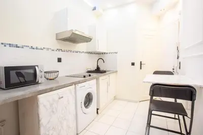 Cuisine ou kitchenette dans l'établissement Appartement Royal carré d'or de Paris 17 eme