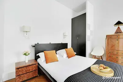 Un ou plusieurs lits dans un hébergement de l'établissement Charming studio - 3P - Le Marais