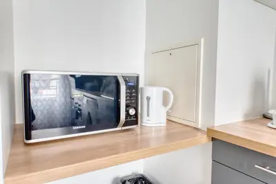 Cuisine ou kitchenette dans l'établissement Appartement Chic