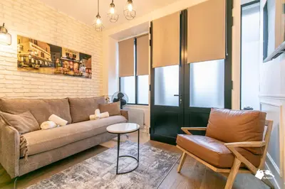 Coin salon dans l'établissement MBA - Cavalloti Splendide Appartement