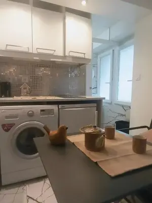 Cuisine ou kitchenette dans l'établissement Studio à 2 minutes de lafayette