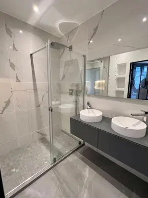 Salle de bains dans l'établissement Bright newly renovated apt with AC