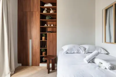 Un ou plusieurs lits dans un hébergement de l'établissement Appartement Aulne - Welkeys