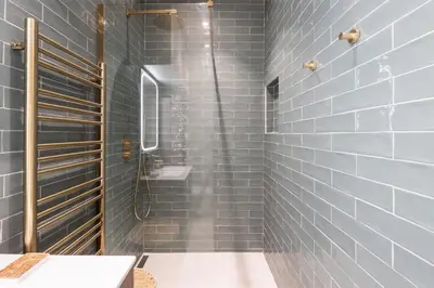 Salle de bains dans l'établissement Appartement Aulne - Welkeys