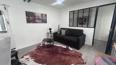 Coin salon dans l'établissement Bel Appartement a 5 minutes du Louvre