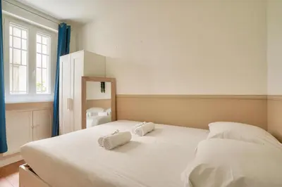 Un ou plusieurs lits dans un hébergement de l'établissement Urban oasis 1BR - Paris