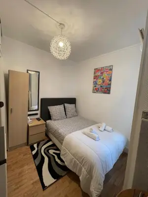 Un ou plusieurs lits dans un hébergement de l'établissement Dame de fer apartment