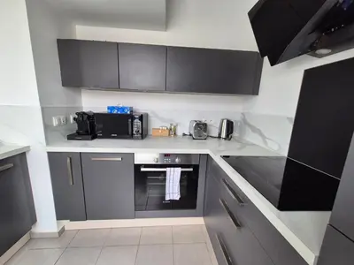 Cuisine ou kitchenette dans l'établissement Appartement Les Portes du Stade