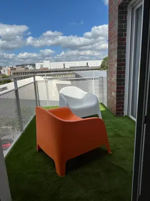 Balcon ou terrasse dans l'établissement Appartement Les Portes du Stade