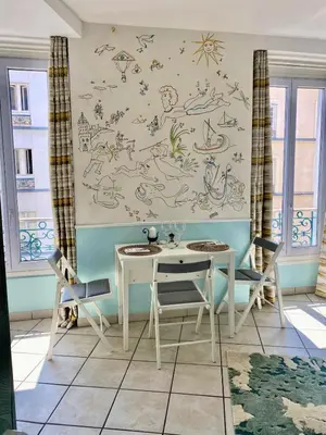 Coin salon dans l'établissement Nid douillet et lumineux