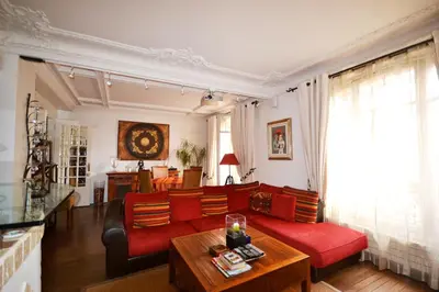 Coin salon dans l'établissement Great apartment near rue Daguerre - pls book on air-bnb