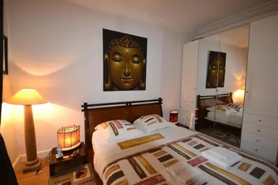 Un ou plusieurs lits dans un hébergement de l'établissement Great apartment near rue Daguerre - pls book on air-bnb