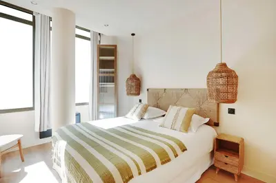Un ou plusieurs lits dans un hébergement de l'établissement Refurbished Apartment - 2BD-8P - Place D'Italie