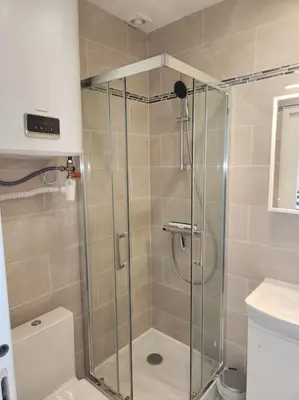 Salle de bains dans l'établissement Superbe studio à MONTMARTRE