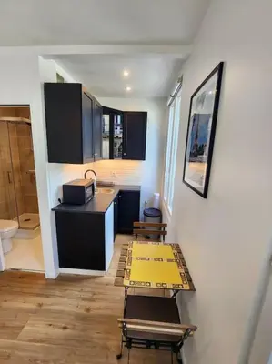 Cuisine ou kitchenette dans l'établissement Superbe studio à MONTMARTRE