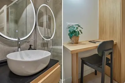 Salle de bains dans l'établissement Apartment Le Marais Centre de Paris by Studio Prestige