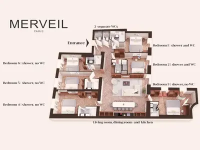 Plan de l'établissement Merveil - Signature Suite - Marais - Archives II