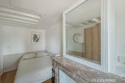 Un ou plusieurs lits dans un hébergement de l'établissement Flexliving - room - Lune